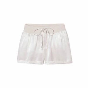 Silky White Drawstring Shorts